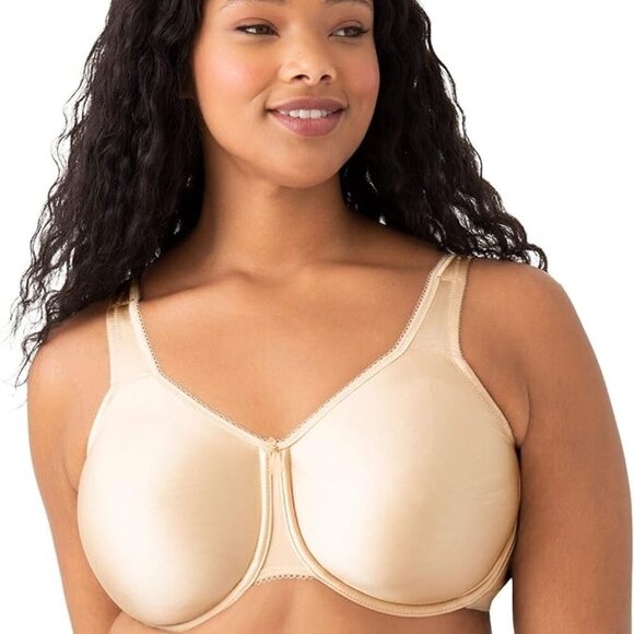 Wacoal Basic Beauty Unlined Underwire Bra 36DDD or 38DD Sand - 855192
